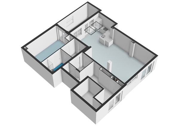 Floorplan - Dwars Bolwerkstraat 3, 2311 KB Leiden